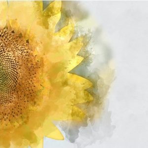 yellow sunflower decoupage paper